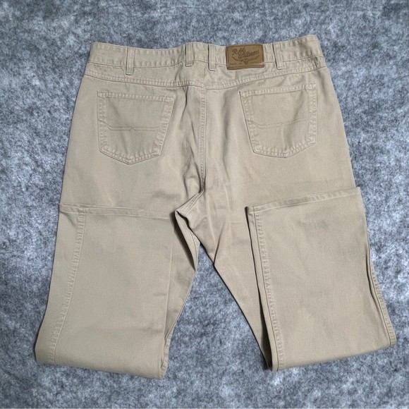 R.M. WILLIAMS AUSTRALIA Jeans Mens TAG 40R FIT 38.5x28 Altered Hem Tan - Picture 14 of 17